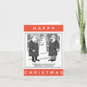 弁護士と雪だるまのクリスマスおめでとう カード (正面)