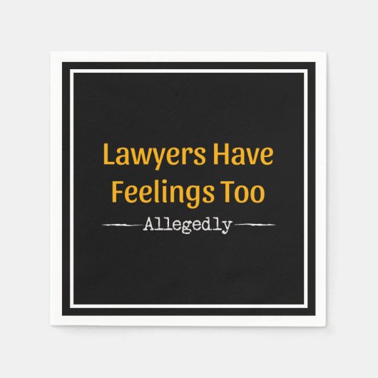 弁護士にも感覚がある – 弁護士 スタンダードカクテルナプキン (正面)