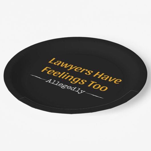 弁護士にも感覚がある – 弁護士 ペーパープレート (アングル)