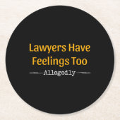 弁護士にも感覚がある – 弁護士 ラウンドペーパーコースター (正面)