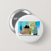 弁護士に彼の顧客のためのヘビがあります 缶バッジ (正面&裏面)