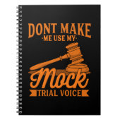 弁護士に模擬裁判の声を使わせるな ノートブック (正面)
