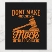 弁護士に模擬裁判の声を使わせるな ワインラベル (シングルラベル)