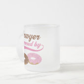 弁護士のおもしろいなギフト フロストグラスマグカップ (正面左)