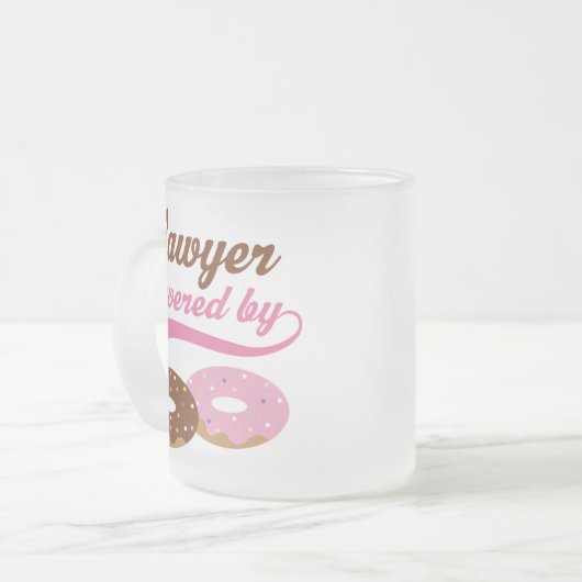 弁護士のおもしろいなギフト フロストグラスマグカップ (正面左)