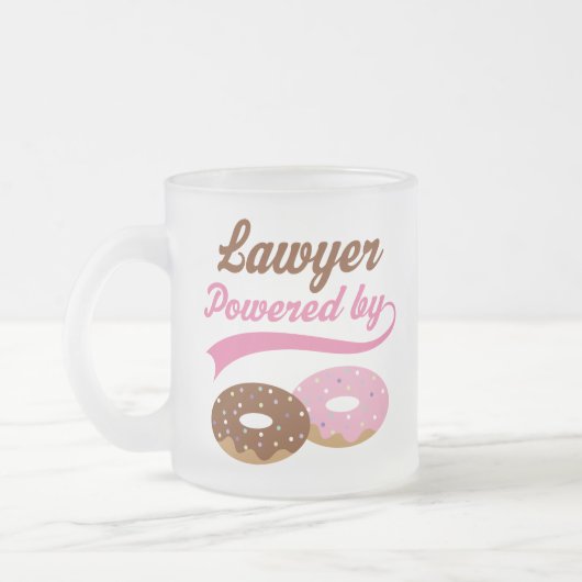 弁護士のおもしろいなギフト フロストグラスマグカップ (左)