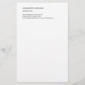 弁護士のためのトレンディなミニマルなエレガントなシンプルデザイン 便箋 (正面)