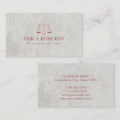 弁護士のばら色の金ゴールドのスケール弁護士 名刺 (正面/裏面)