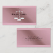 弁護士のばら色の金ゴールドの金属ホイルの法的スケール 名刺 (正面/裏面)