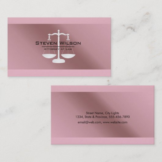 弁護士のばら色の金ゴールドの金属ホイルの法的スケール 名刺 (正面/裏面)