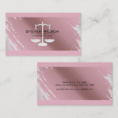弁護士のばら色の金ゴールドホイルの金属の法的スケール 名刺 (正面/裏面)