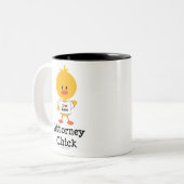 弁護士のひよこのマグ ツートーンマグカップ (正面左)