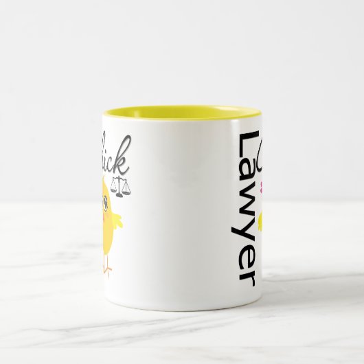 弁護士のひよこ ツートーンマグカップ (中央)
