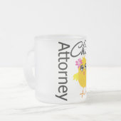 弁護士のひよこv1 フロストグラスマグカップ (正面左)