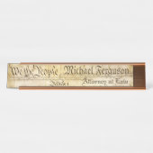 弁護士のアメリカ合衆国憲法 デスクネームプレート (正面)
