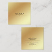 弁護士のオフィスのエレガントな金ゴールドの絹の贅沢 スクエア名刺 (正面/裏面)