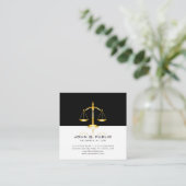 弁護士のオフィスのモダンでエレガントな弁護士 スクエア名刺 (スタンド正面)