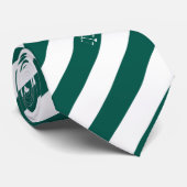 弁護士のカスタムなイニシャルの緑のストライプの正義のスケール ネクタイ (ロール)