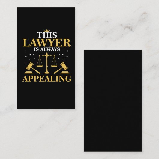 弁護士のギフトの法律学校の卒業の新しい弁護士 名刺 (正面/裏面)