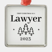 弁護士のクリスマスオーナメント メタルオーナメント (正面)