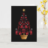 弁護士のクリスマスツリー カード (黄色い花)