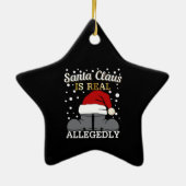 弁護士のクリスマス – サンタは実在疑わしい セラミックオーナメント (裏面)