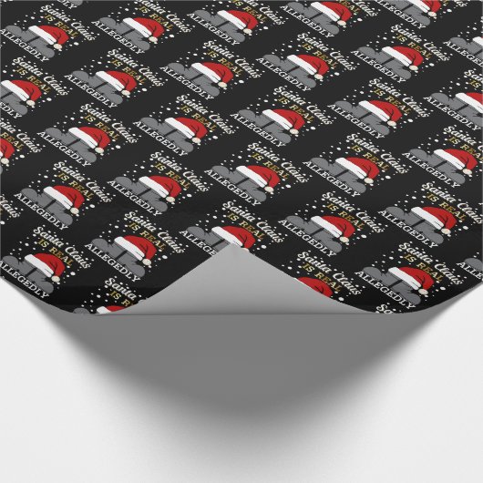 弁護士のクリスマス – サンタは実在疑わしい ラッピングペーパー (角)