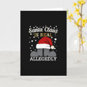 弁護士のクリスマス - サンタは本当らしい カード (黄色い花)