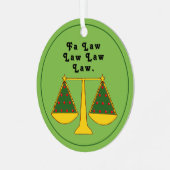 弁護士のクリスマス メタルオーナメント (正面左)