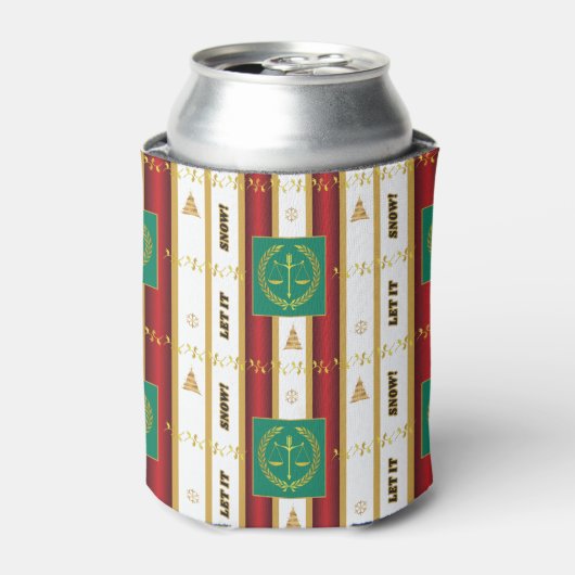 弁護士のクリスマス – 雪の正義を許はかりで測す 缶クーラー (缶正面)