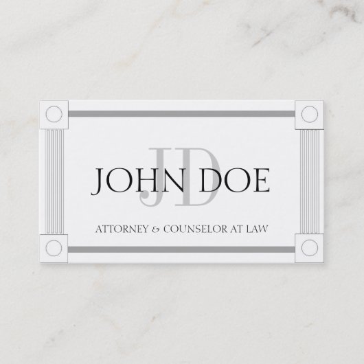 弁護士のコラムはW/Wを縞で飾ります 名刺 (正面)
