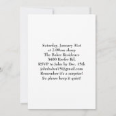 弁護士のサプライズ誕生日パーティー 招待状 (裏面)