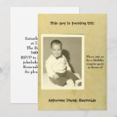 弁護士のサプライズ誕生日パーティー 招待状 (正面/裏面)