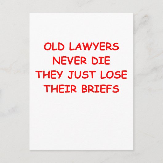 弁護士のジョーク ポストカード (正面)