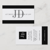 弁護士のストライプな白くか白い 名刺 (正面/裏面)