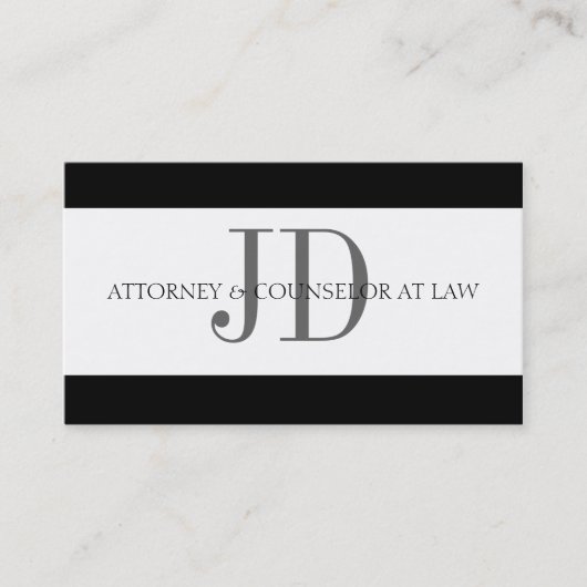 弁護士のストライプな白くか白い 名刺 (正面)
