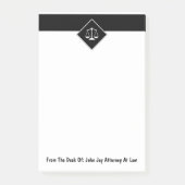 弁護士のテーマの粘着性があるポストのメモのノート ポストイット (正面)