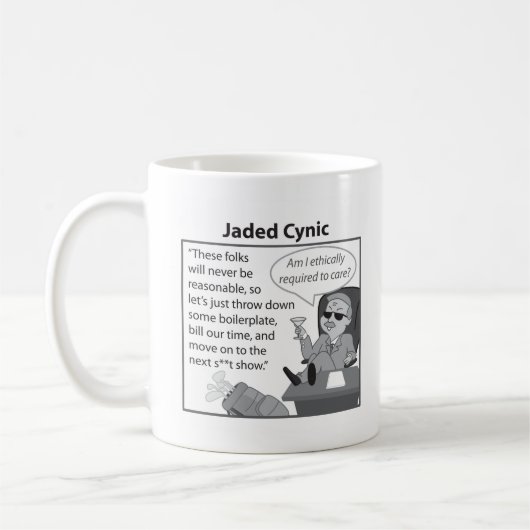 弁護士のフィールドガイド:Jaded Cynic Mug コーヒーマグカップ (左)