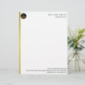 弁護士のフェイクな金ゴールドのスケール弁護士の正義 レターヘッド (スタンド正面)