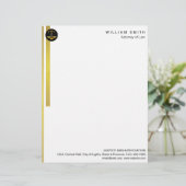 弁護士のフェイクな金ゴールドのスケール弁護士の正義 レターヘッド (スタンド正面)