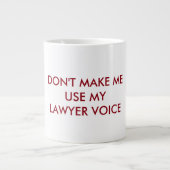 弁護士のボイスマグを使わせるな ジャンボコーヒーマグカップ (正面)