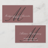 弁護士のモノグラムのカスタマイズ可能な名刺 名刺 (正面/裏面)