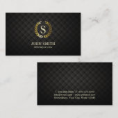 弁護士のモノグラムの金ゴールドのリースの弁護士 名刺 (正面/裏面)