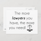 弁護士のユーモア ポストカード (正面/裏面)