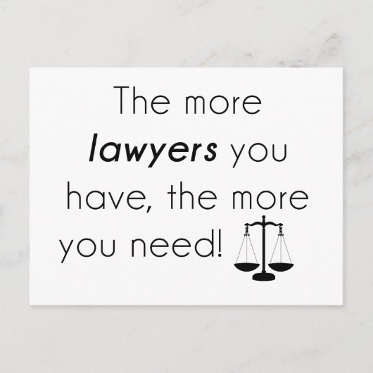 弁護士のユーモア ポストカード (正面)