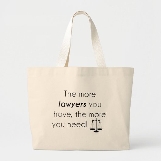 弁護士のユーモア ラージトートバッグ (正面)