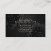 弁護士の上品で黒い花弁護士 名刺 (裏面)