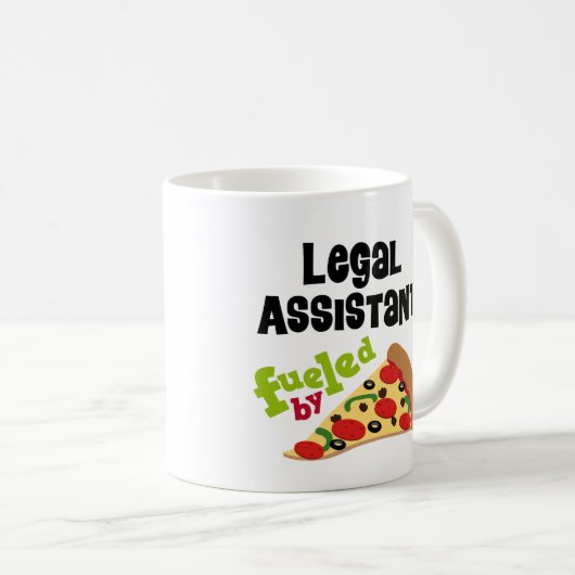 弁護士の助手(おもしろいな)ピザTシャツ コーヒーマグカップ (正面右)