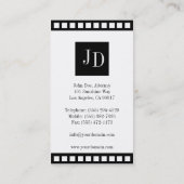 弁護士の半分か半分B/Wのフィルム 名刺 (裏面)