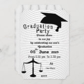 弁護士の卒業 招待状 (正面/裏面)
